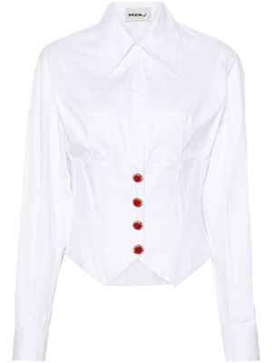 Seen Users Juliette boned cotton shirt - White