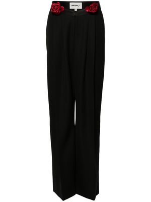 Seen Users Wrapped In Rosed tailored trousers - Black