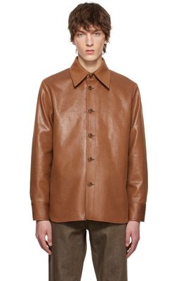 Séfr Brown Mille Faux-Leather Jacket