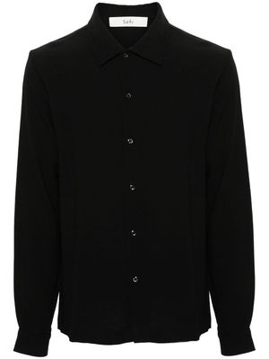Séfr crepe long-sleeved shirt - Black