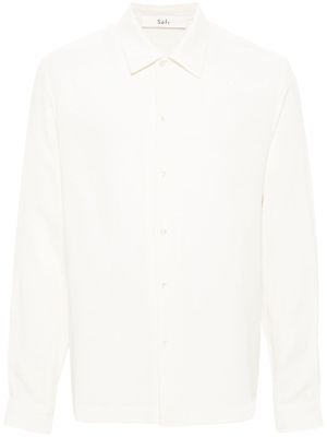 Séfr crepe long-sleeved shirt - Neutrals
