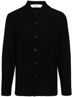 Séfr crepe pleated shirt - Black