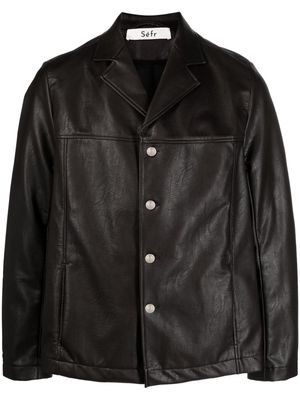 Séfr Francis faux-leather jacket - Brown