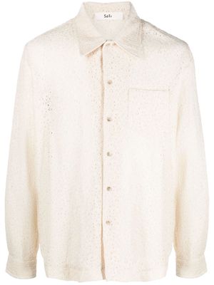 Séfr Jagou broderie anglaise cotton shirt - Neutrals