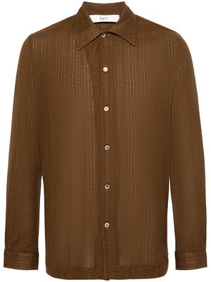 Séfr Ripley pointelle-knit shirt - Brown
