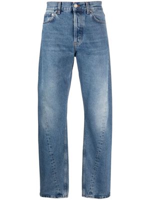 Séfr Twisted stonewashed straight-leg jeans - Blue