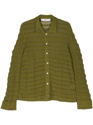 Séfr Yasu open-knit shirt - Green