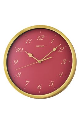 Seiko Jewel Tone Wall Clock in Garnet