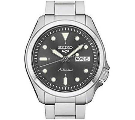 Seiko Men's Automatic Stainless Dark Gray D ial Watch