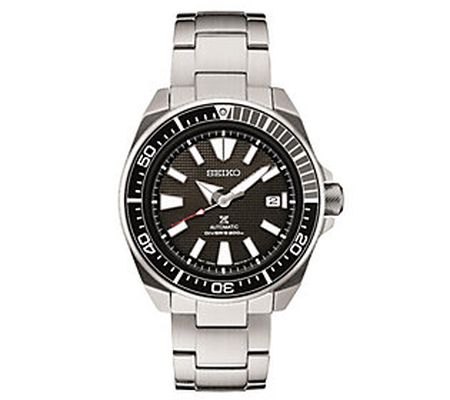 Seiko Men's Diver Automatic Stainless Black Dia l Watch