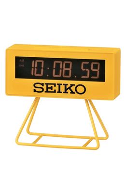 Seiko Mini Marathon Alarm Clock in Yellow
