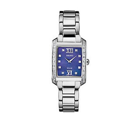 Seiko Women's Blue Dial Diamond Accent Bracelet Watch