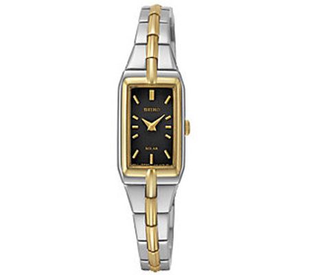 Seiko Women's Two-Tone Black Dial Watch