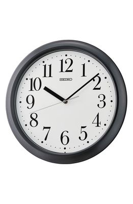 Seiko Yori Office Wall Clock in Metallic Black