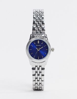 Sekonda bracelet watch in silver with blue dial