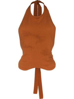 Selasi halterneck tank top - Brown