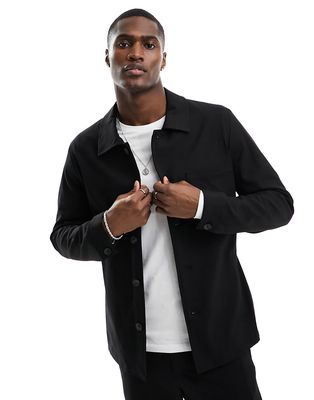 Selected Homme hybrid suit jacket in black