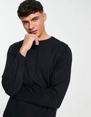 Selected Homme long sleeve t-shirt in black