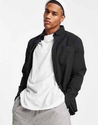 Selected Homme oxford shirt in black