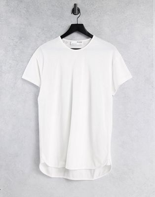 Selected Homme relaxed fit crew neck t-shirt-White