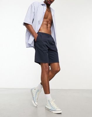 Selected Homme relaxed fit short in washed navy