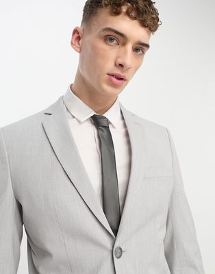 Selected Homme slim fit suit jacket in light gray