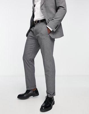 Selected Homme slim fit suit pants in gray houndstooth