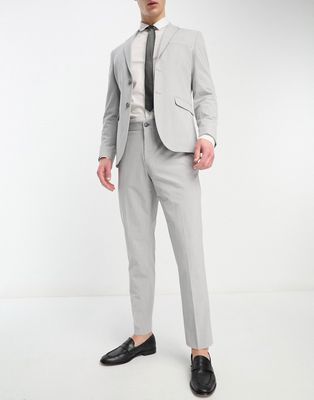 Selected Homme slim fit suit pants in light gray