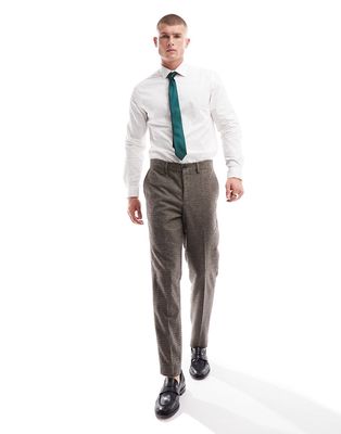 Selected Homme slim smart pants in brown
