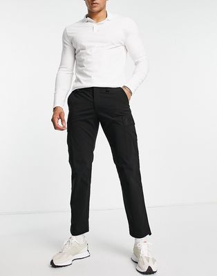 Selected Homme technical cargo pants in black
