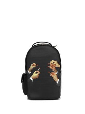 Seletti graphic print backpack - Black
