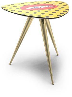 Seletti graphic-print side table - Yellow