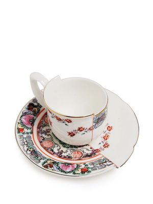 Seletti Hybrid Tamara coffee cup with saucer - White