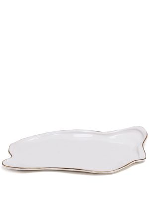 Seletti Meltdown porcelain tray - White