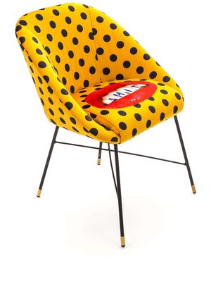Seletti polka-dot padded chair - Yellow