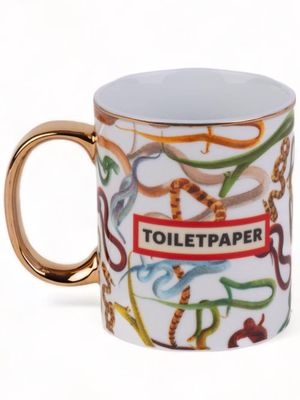 Seletti snakes-print porcelain mug - White