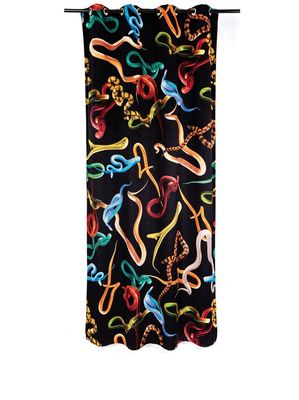 Seletti Snakes shower curtain - Black