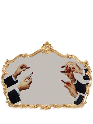Seletti Specchio Baroque Lipstick frame mirror - Gold