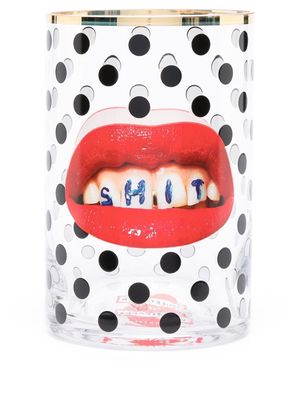 Seletti Toitetpaper lips-print vase - Black