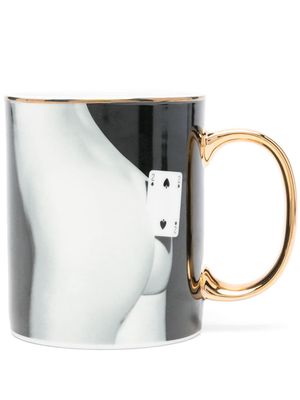 Seletti Two of Spades porcelain mug - Black