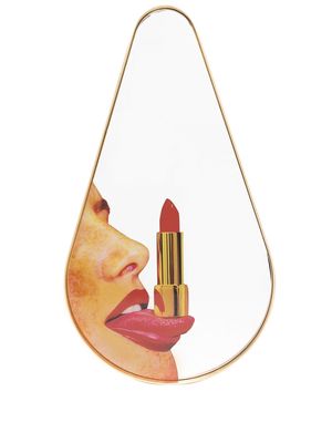 Seletti x TOILETPAPER Pear Tongue mirror - Gold