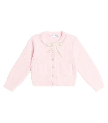 Self-Portrait Kids Bow-detail cardigan