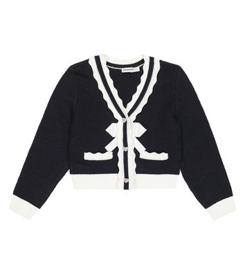 Self-Portrait Kids Cotton and wool cardigan