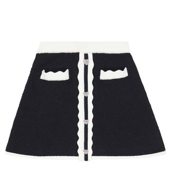 Self-Portrait Kids Cotton and wool skirt