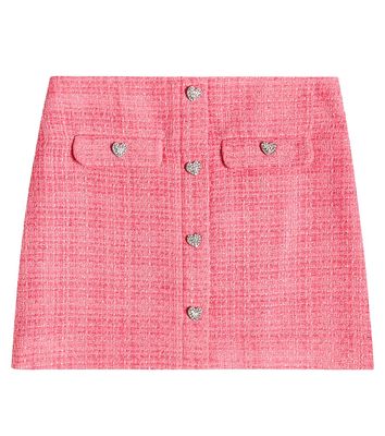 Self-Portrait Kids Embellished bouclé skirt