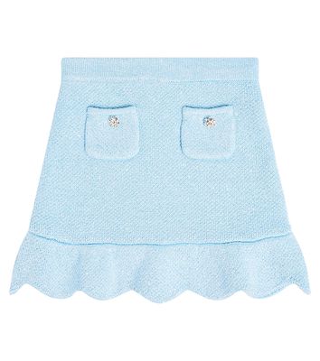 Self-Portrait Kids Embellished knit skirt