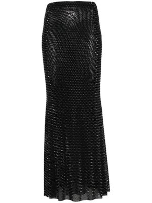 Self-Portrait rhinestone-embellished skirt - Black