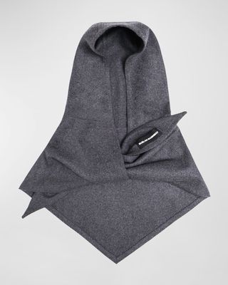 Self-Tie Wool Hood