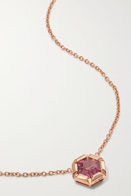 Selim Mouzannar - 18-karat Rose Gold Rhodolite Necklace - one size
