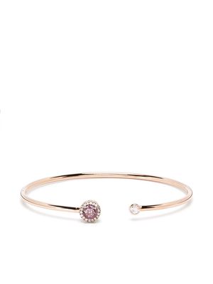 Selim Mouzannar 18kt rose gold sapphire and diamond cuff bracelet